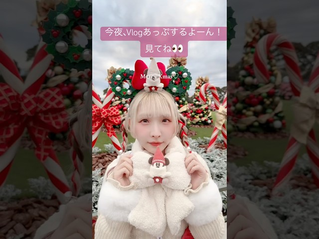 クリスマスディズニー🎄✨ロリータでクリスマスコーデして行ってきたよ🎀リルリンリンもげっとできたー！